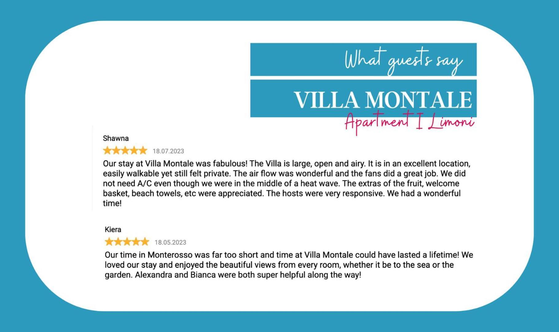 Villa Montale Apartment I Limoni 몬테로소 알 마레 외부 사진